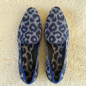 Women's Blue Patterned Rothy’s Loafers - 9.5